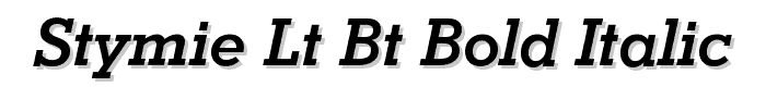 Stymie Lt BT Bold Italic font